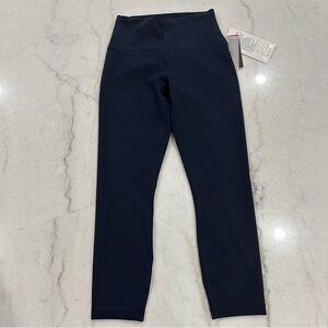 NWT lululemon high rise wunder train contour fit legging 6 True Navy 23” crop